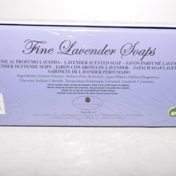 3 Cascia All'olmo fine Italian Lavender Soaps NEW - Picture 6 of 7